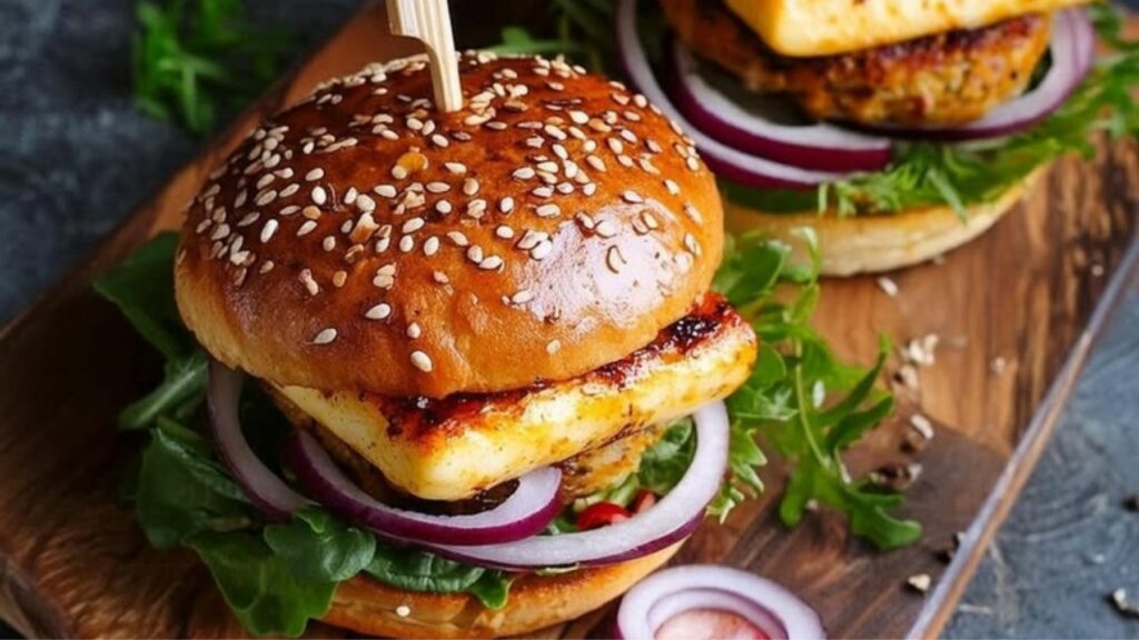 Burger z halloumi