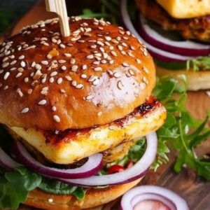 Burger z halloumi