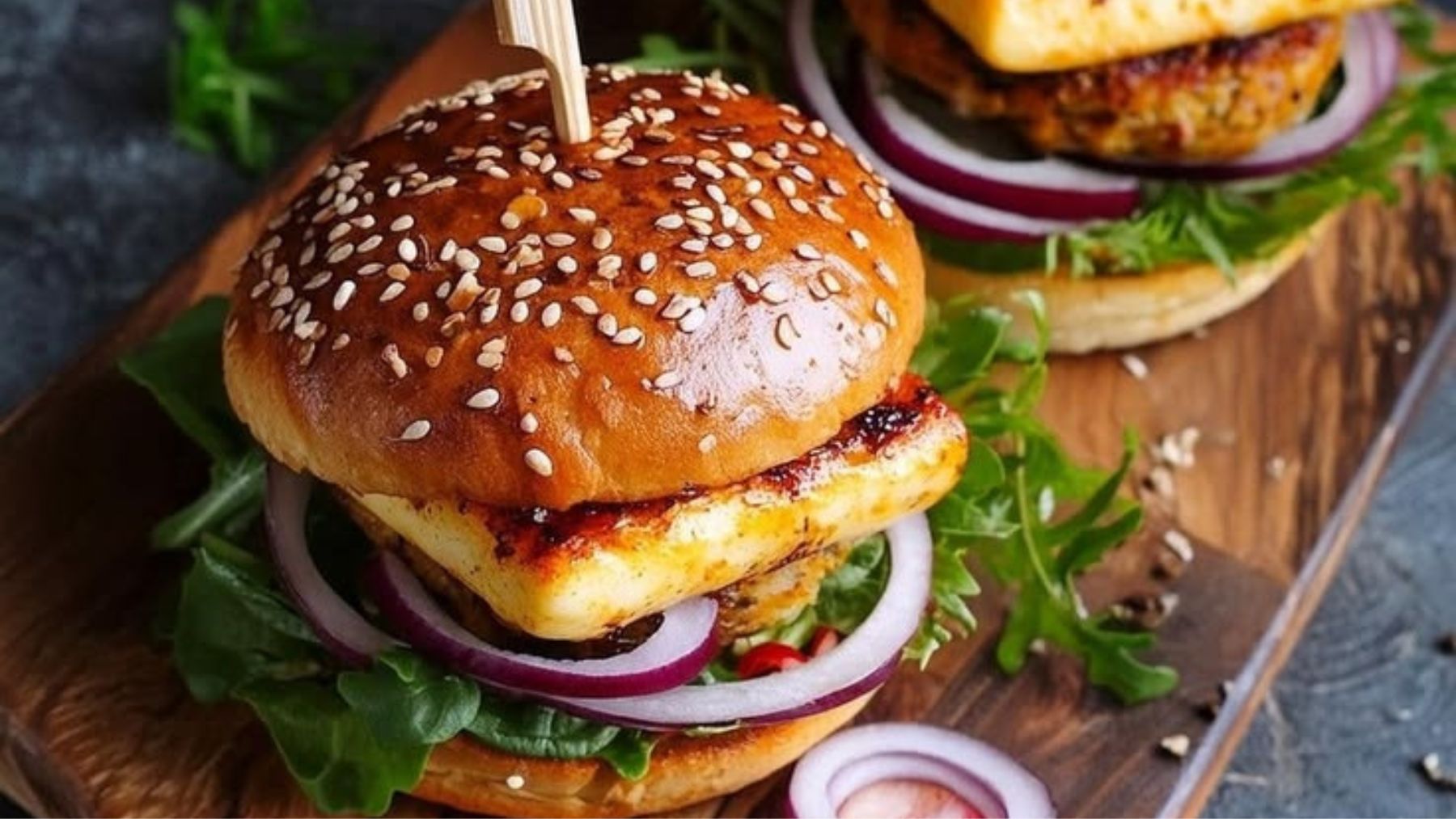 Burger z halloumi