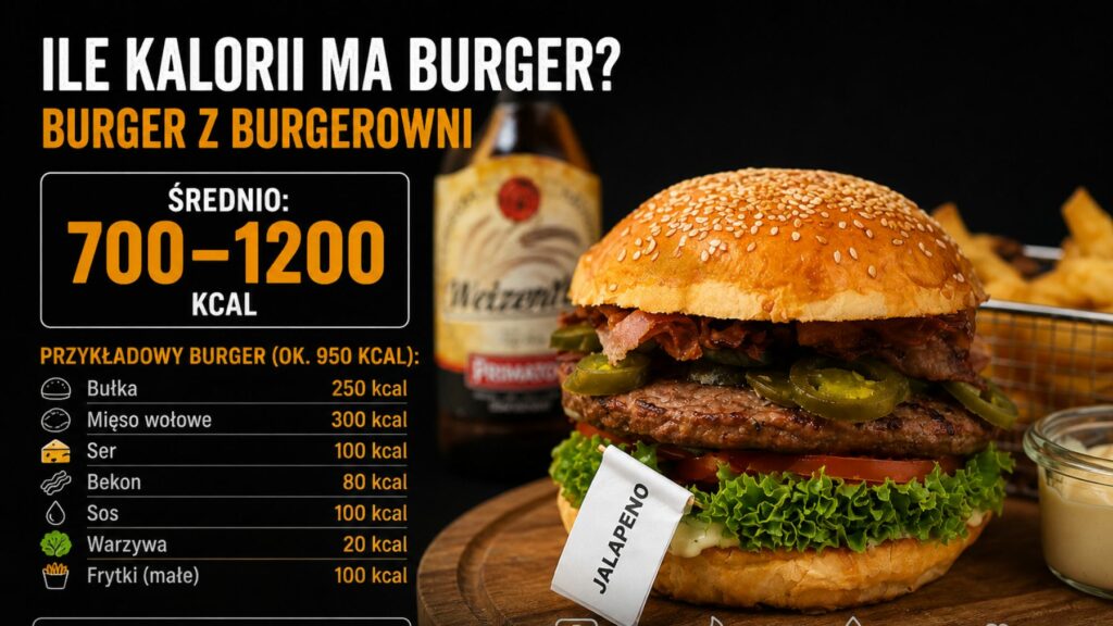 Ile kcal ma burger z burgerowni?