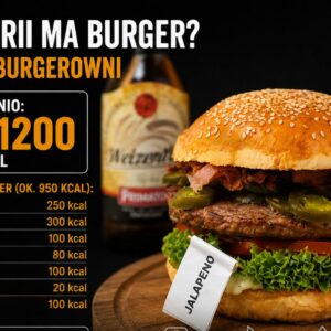 Ile kcal ma burger z burgerowni?