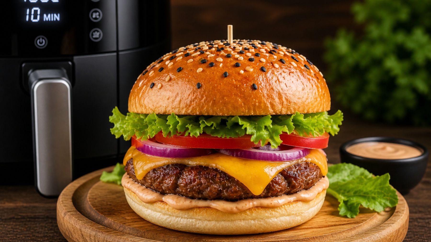 burger z airfryera