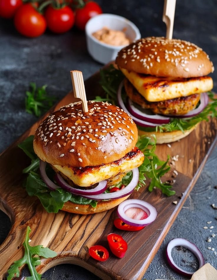 Burger z halloumi przepis